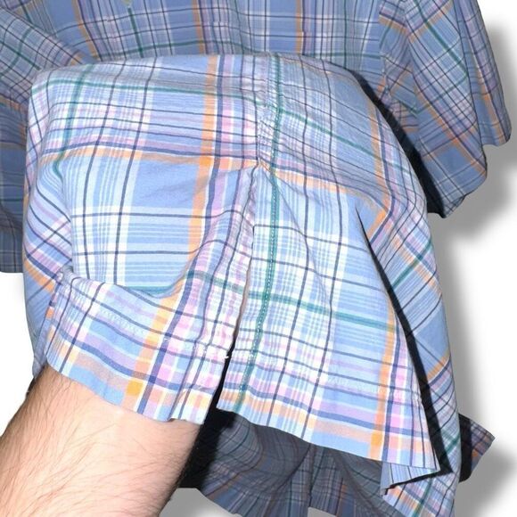 Blue Polo Ralph Lauren Bob Camp S/S Button Down Shirt M - Picture 6 of 9